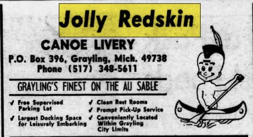 Jolly Redskin Canoe Livery - Jun 27 1971 Article